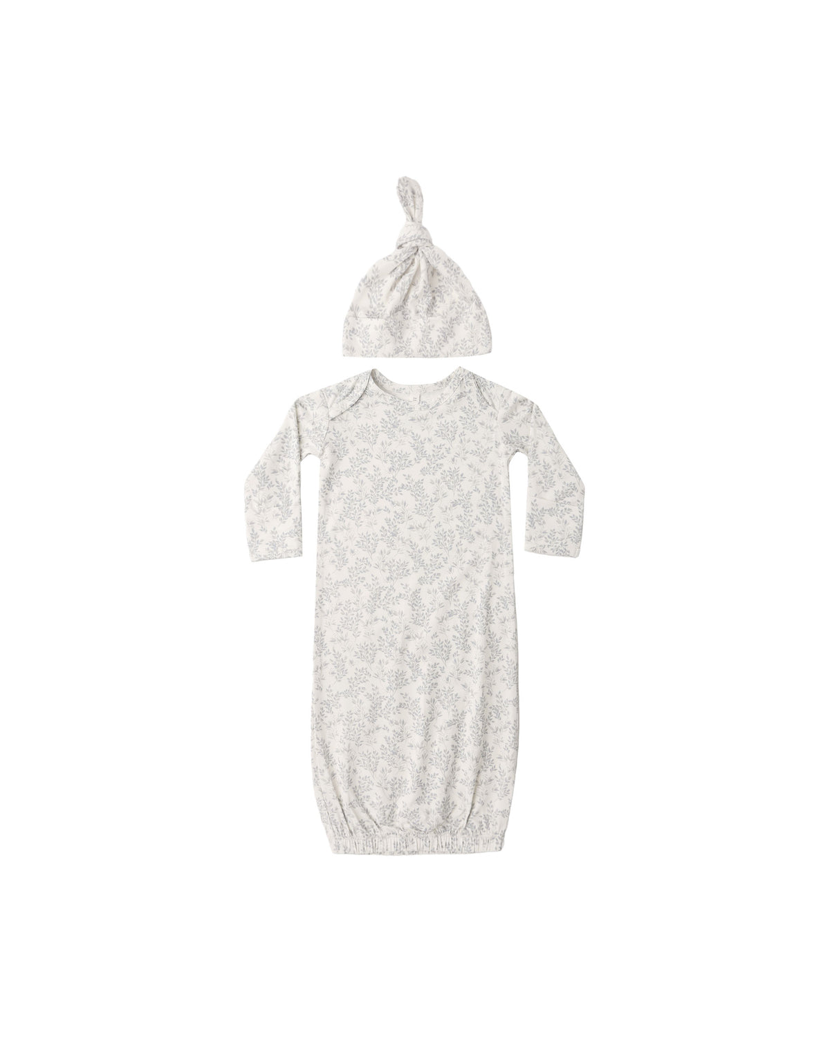 Bamboo Baby Gown +Hat Set ll Cloud Floral