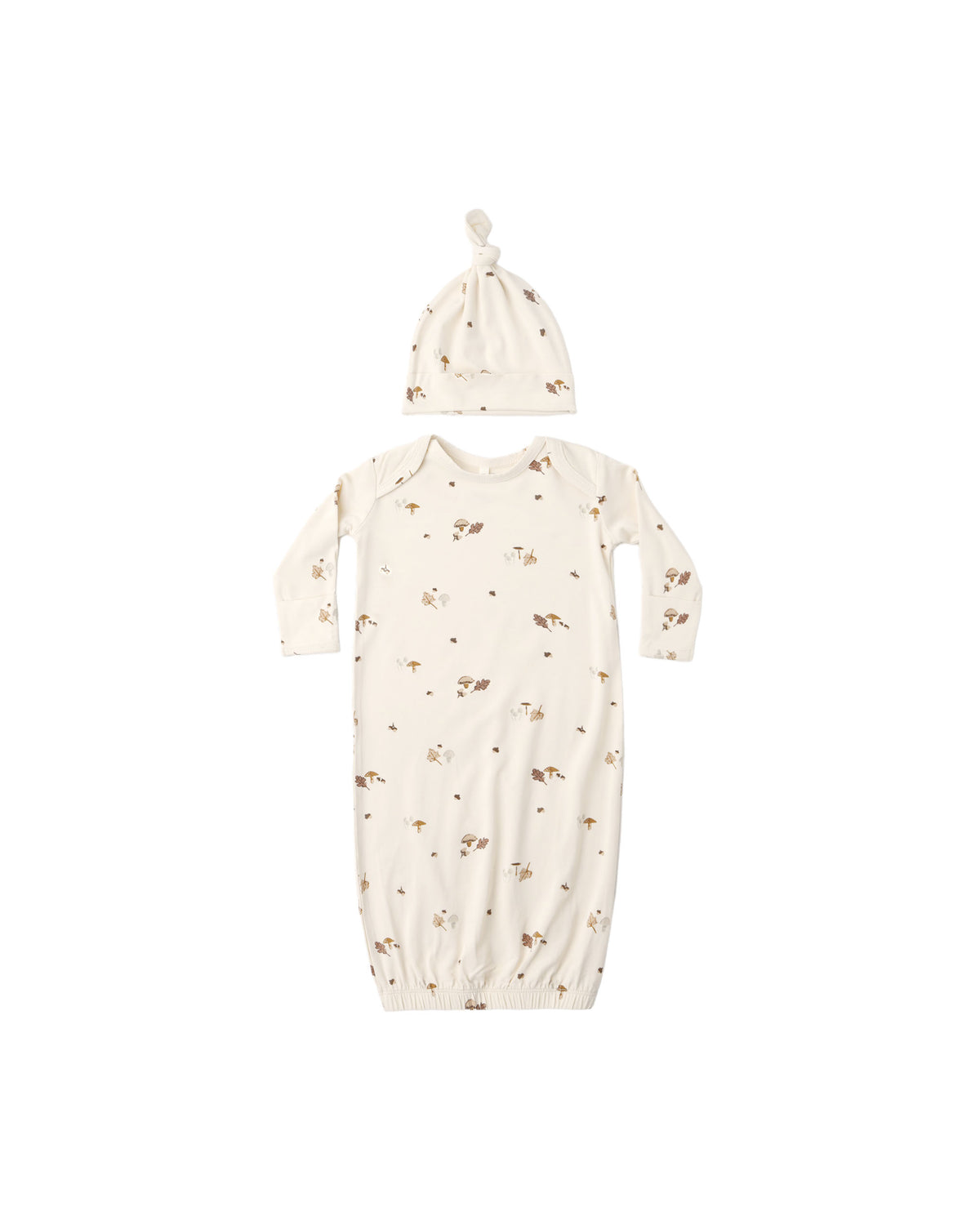Bamboo Baby Gown + Hat Set ll Woodland- one size