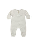 long sleeve pocket jumpsuit in laurel stripe