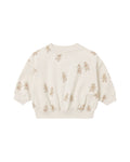 relaxed fleece sweatshirt in gingerbread