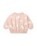 relaxed fleece sweatshirt in sweet ghost