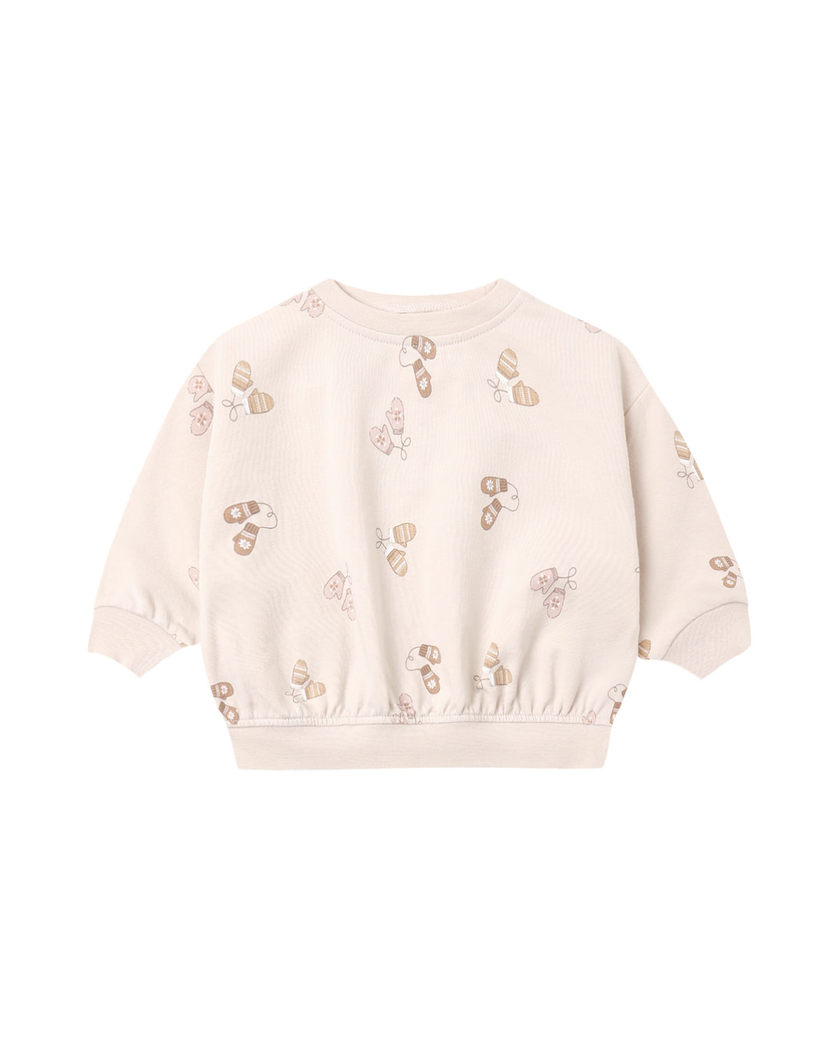 relaxed fleece sweatshirt in mittens