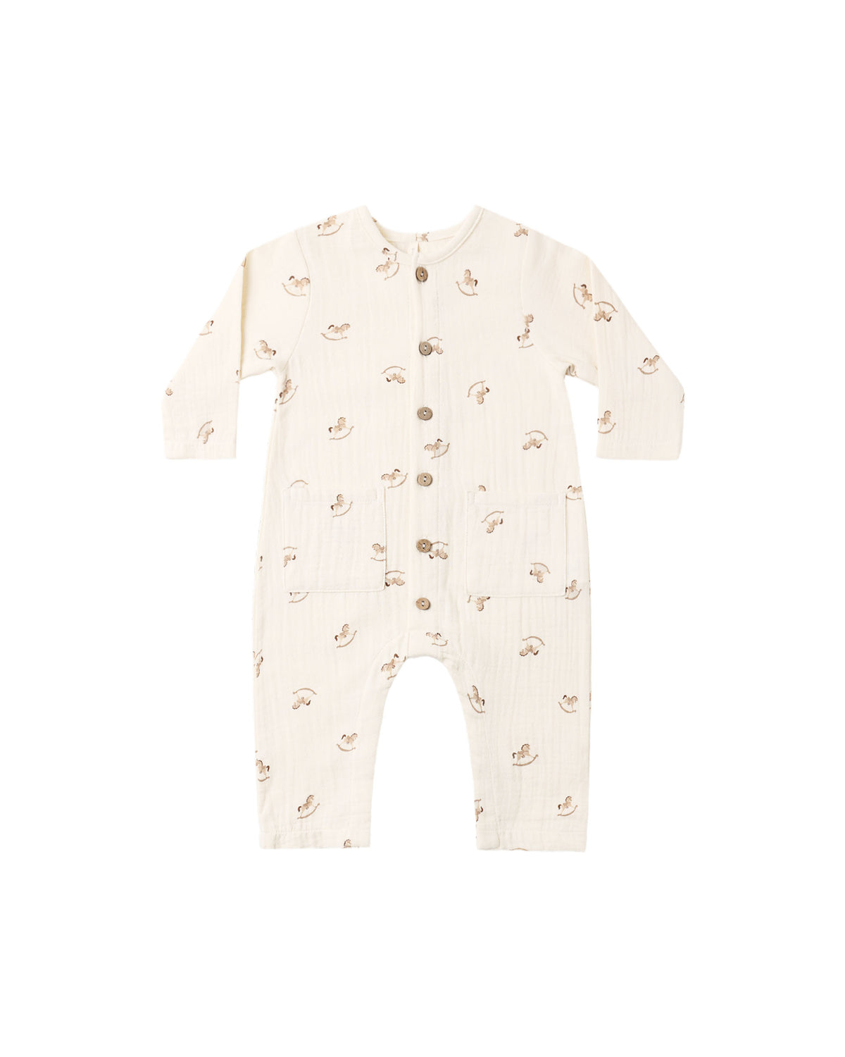 pocketed woven jumpsuit in rocking horse