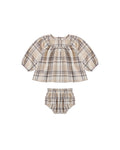 mia top and bloomer set in fall plaid