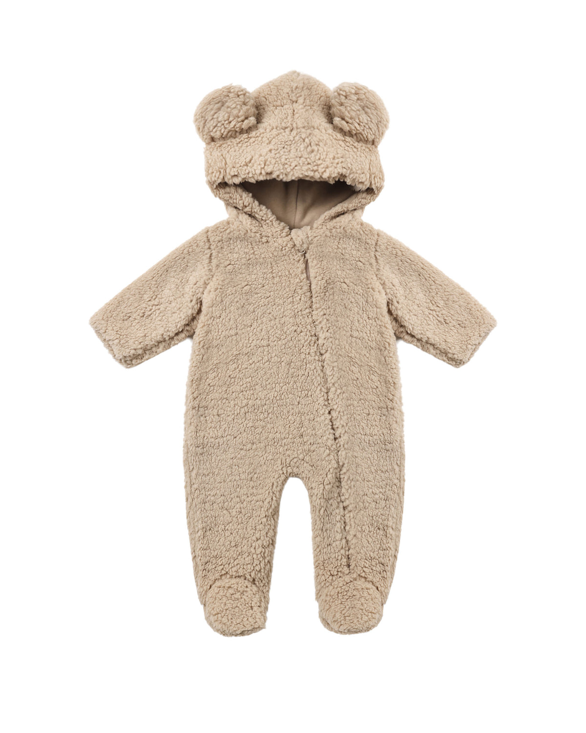 bear jumpsuit in latte