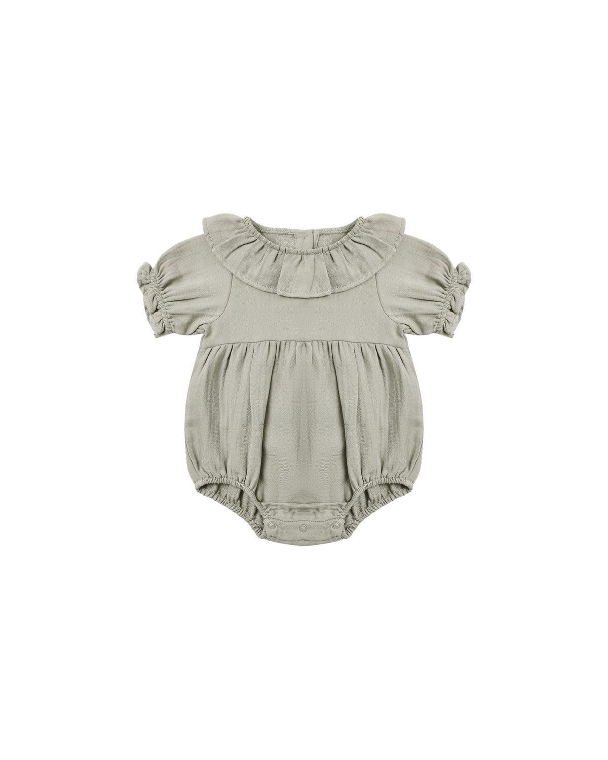 collared romper in laurel