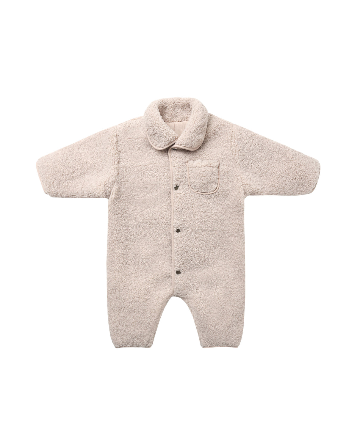shearling jumpsuit in rosewater