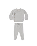 Knit Wrap Top + Pant Set ll Cloud