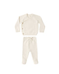 Knit Wrap Top + Pant Set ll Natural