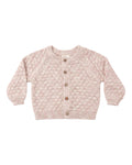 Bubble Knit Cardigan ll Dusty Rose Speckle