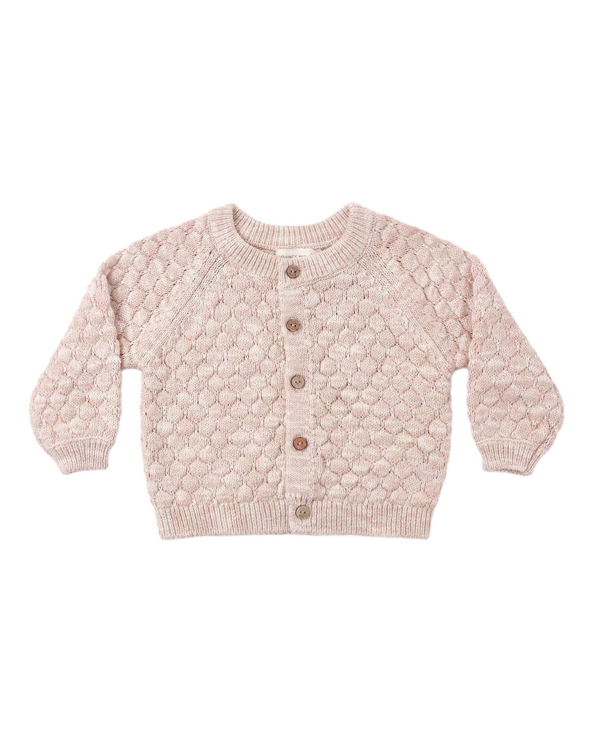 Bubble Knit Cardigan ll Dusty Rose Speckle