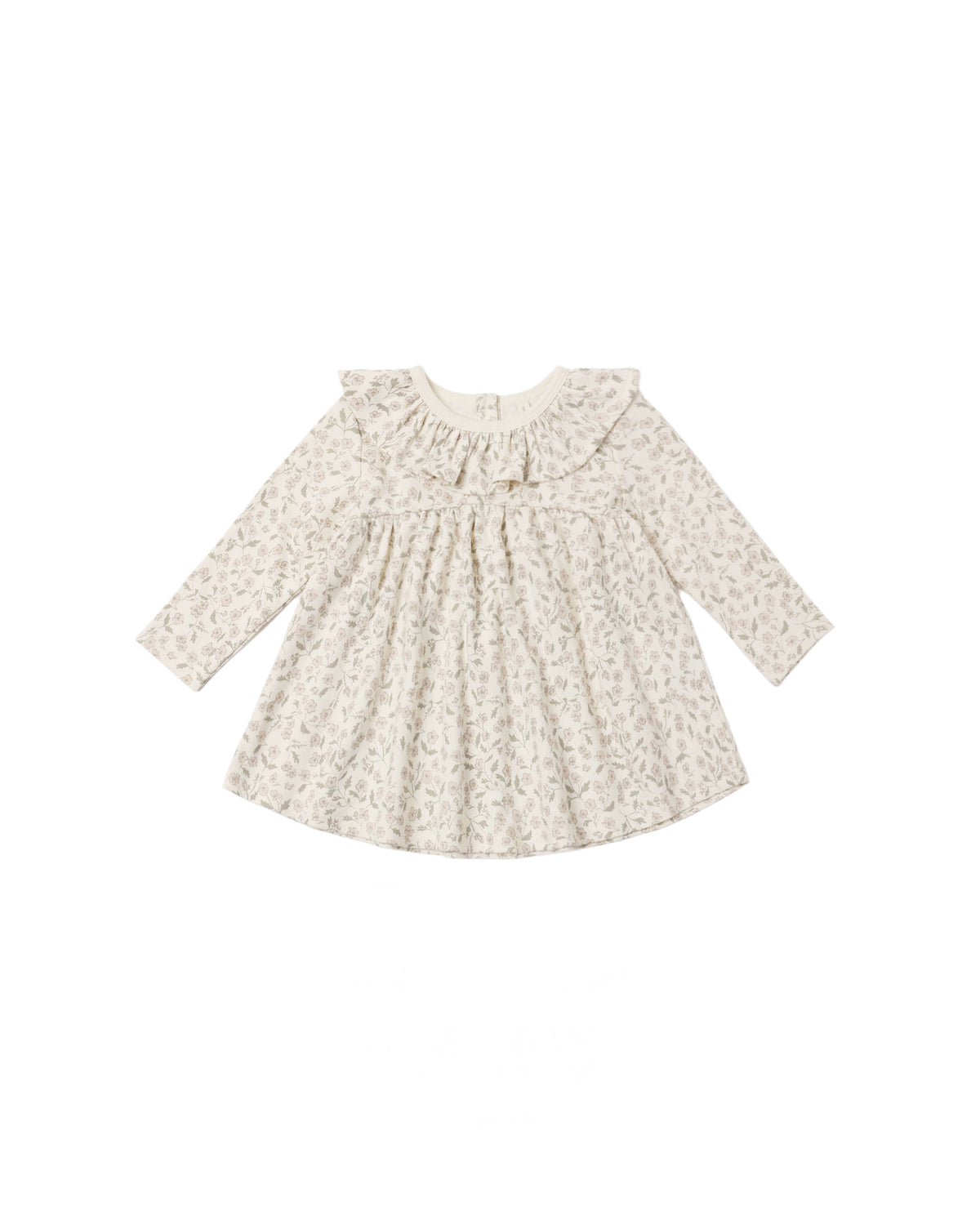 ruffle collar jersey dress in floret