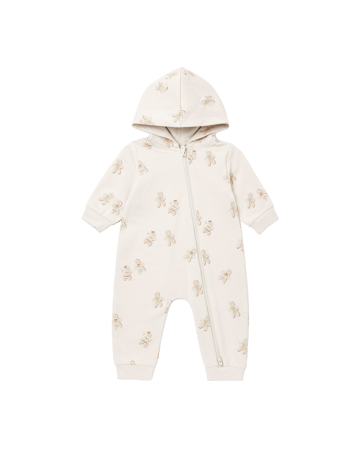 hooded jumpsuit in gingerbread