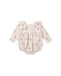 wendy romper in red bows