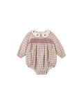 Callie romper in christmas plaid