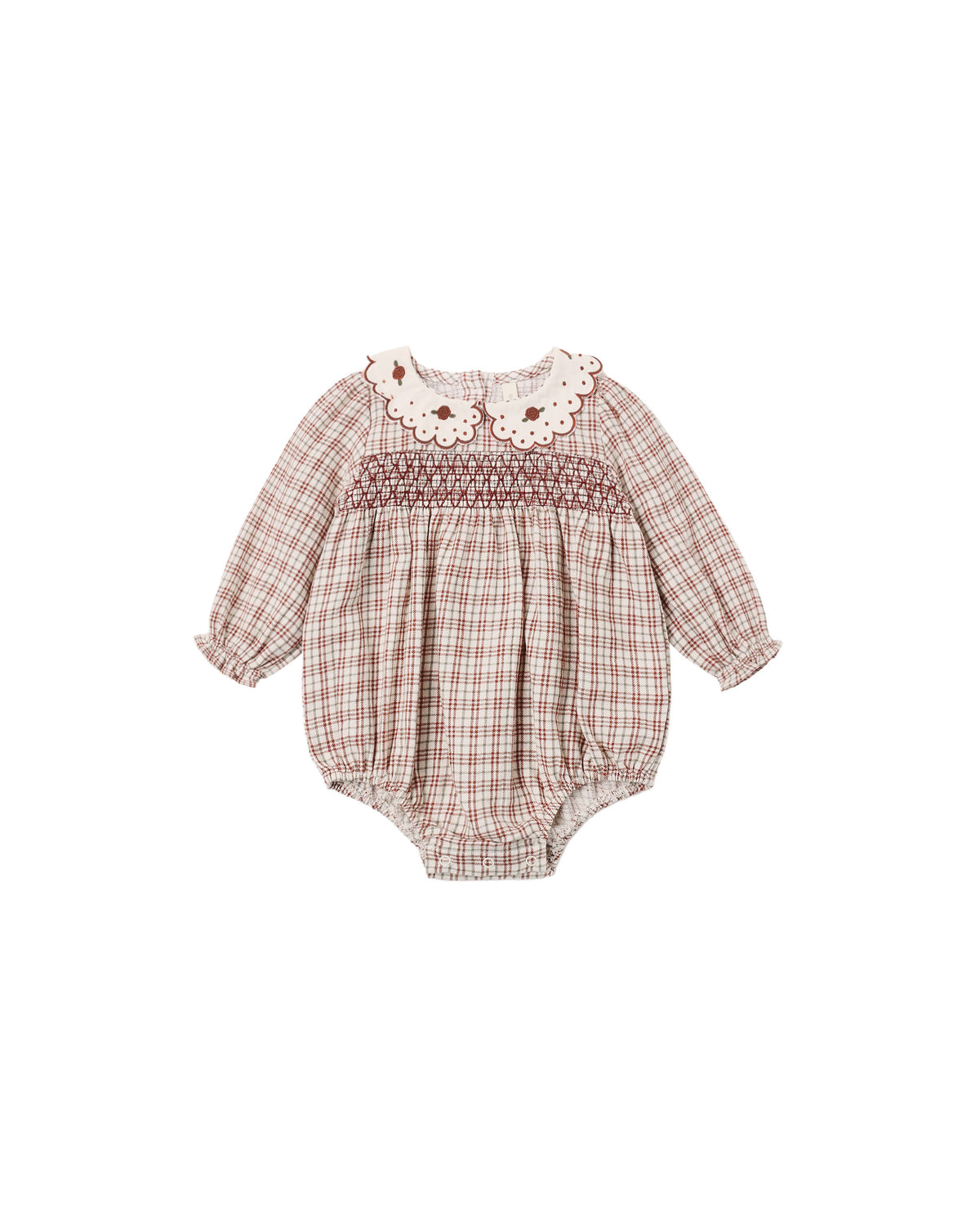 Callie romper in christmas plaid