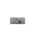 Ribbed Knotted Headband ll Slate Microstripe