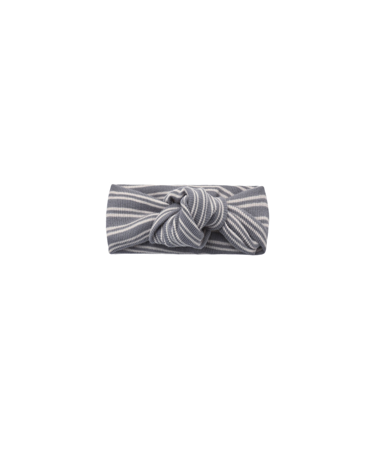 Ribbed Knotted Headband ll Slate Microstripe
