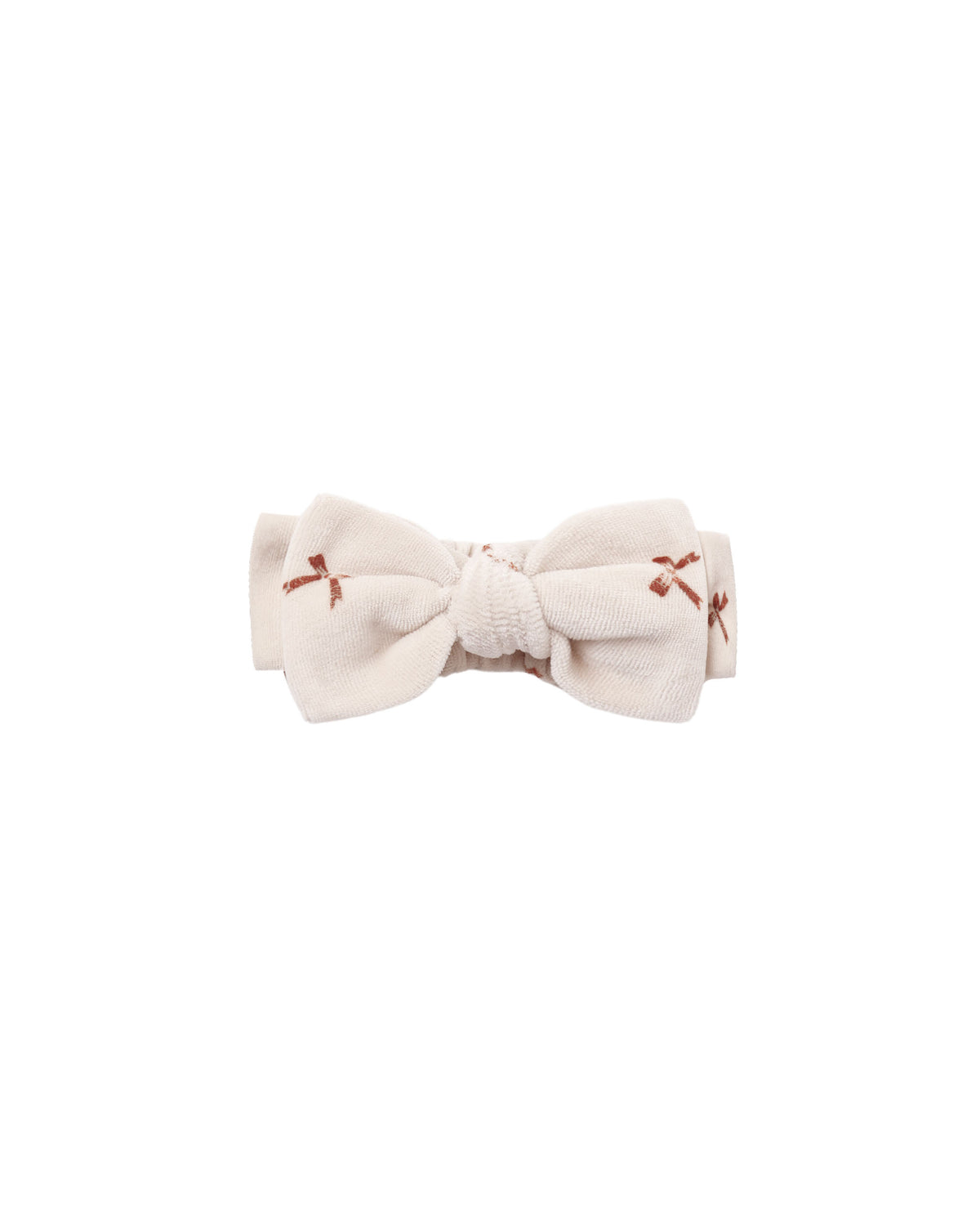 velour baby headband in red bows