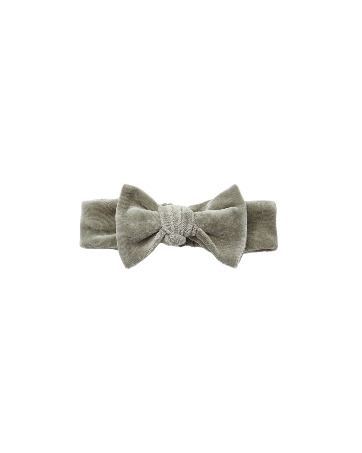 velour baby headband in spruce