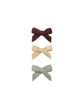 bow with clip set of 3, butterscotch, black cherry, and laurel