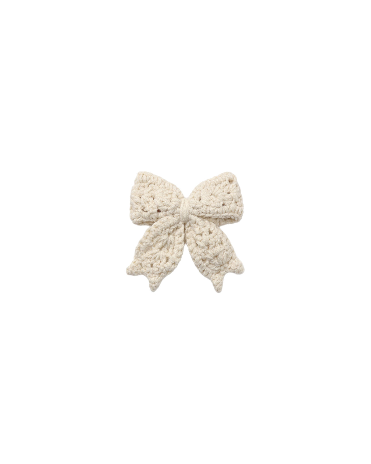 crochet bow in natural