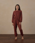 teen relaxed sweatpants in brick