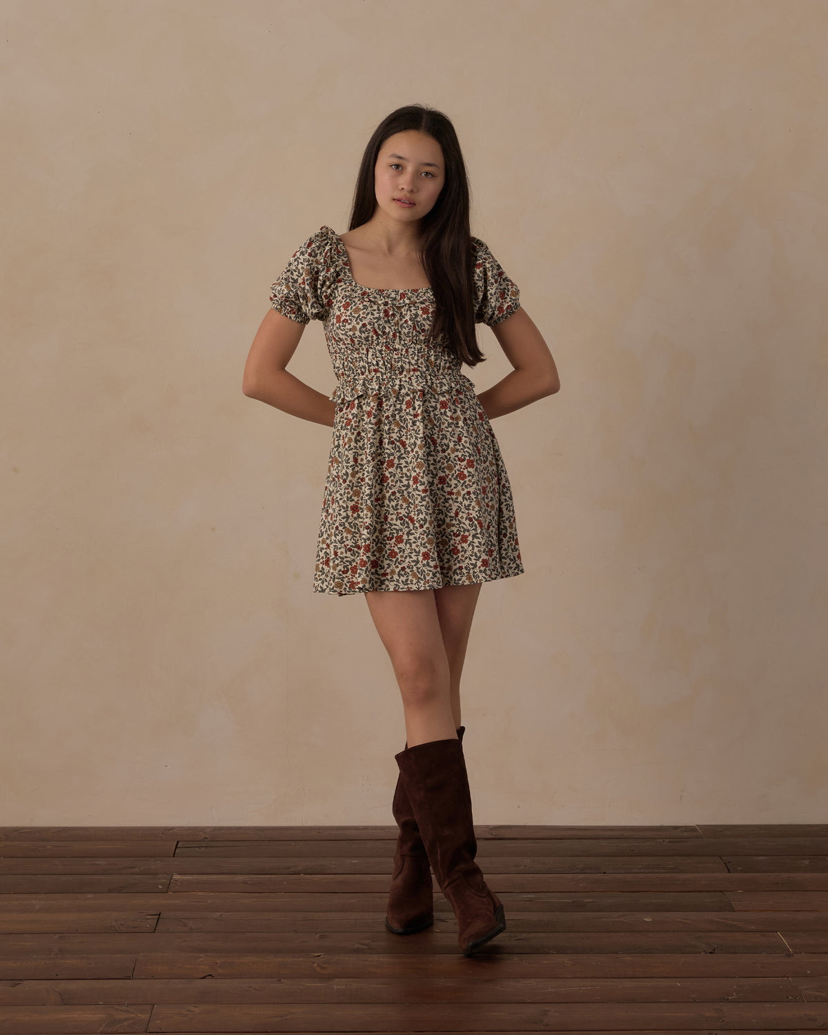 teen Shayla dress in holiday floral