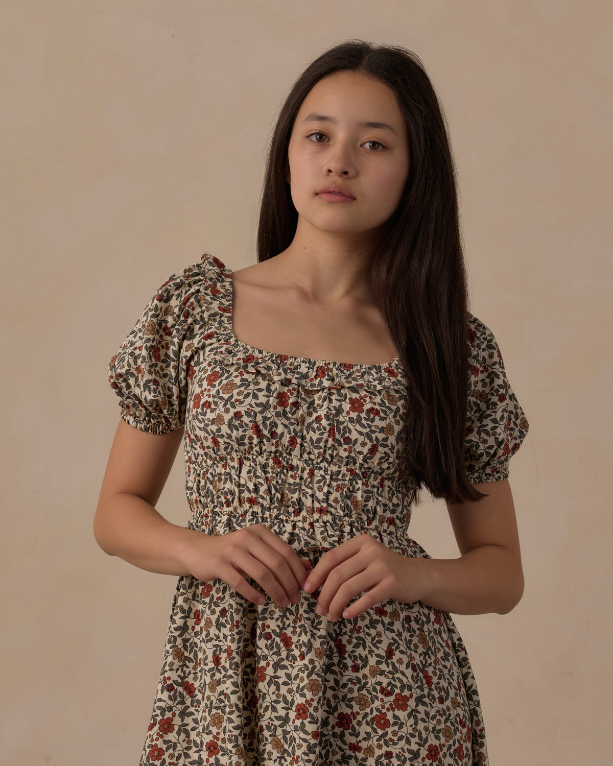 teen Shayla dress in holiday floral