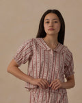 teen ruffle pajamas in candy cane lane