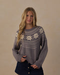 teen fair isle sweater in slate