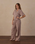 women's woven pajama set in holiday gingham
