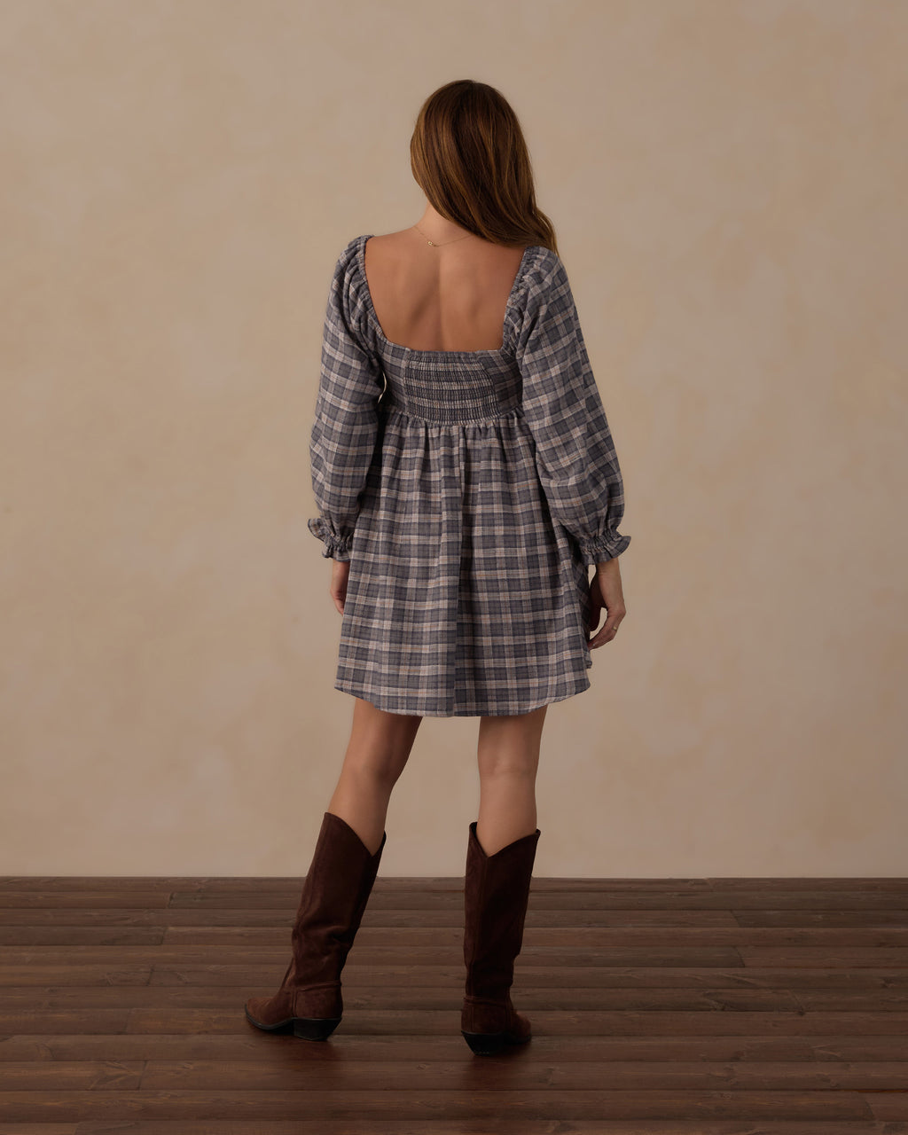 women's nala dress in winter plaid