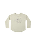 long sleeve tee in snow day