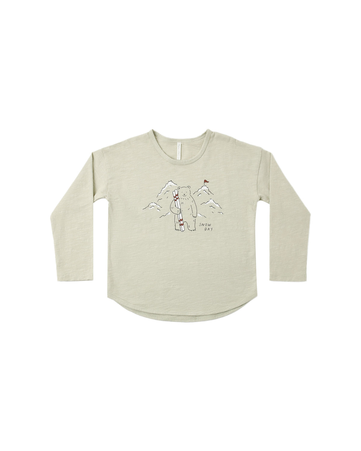 long sleeve tee in snow day
