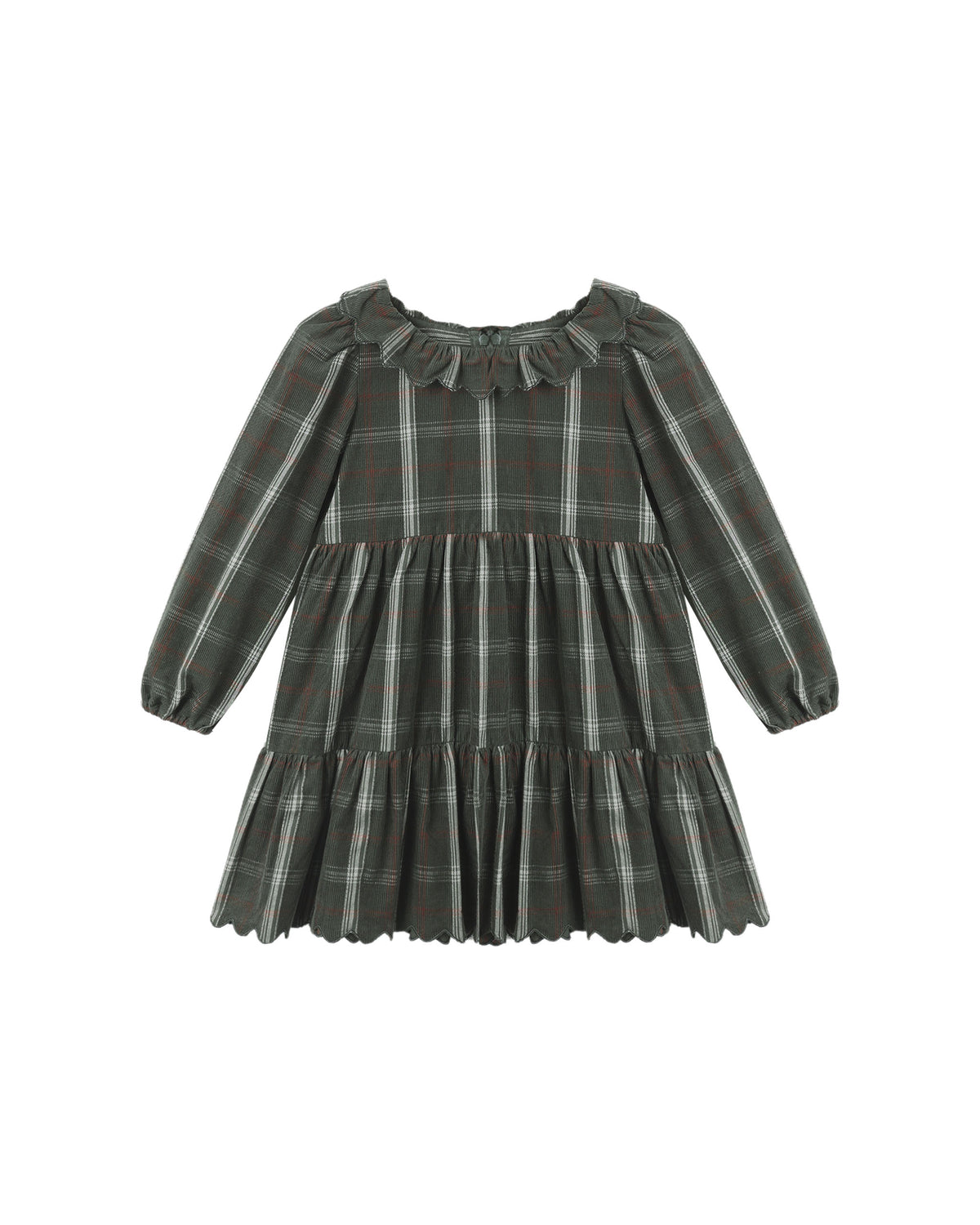 fran dress in holiday plaid