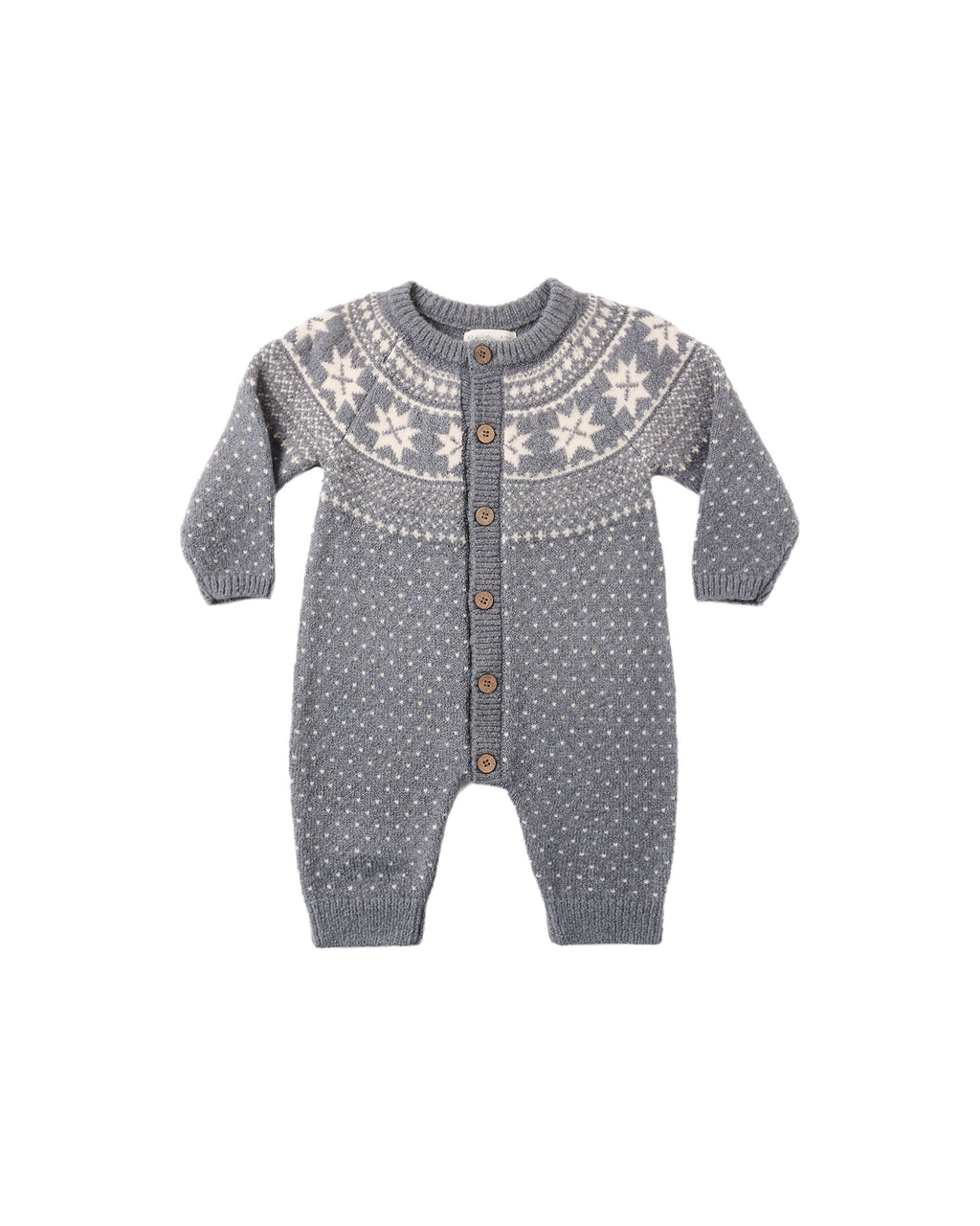 fair isle romper in slate