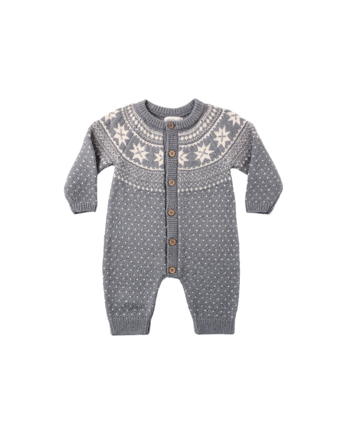 fair isle romper in slate