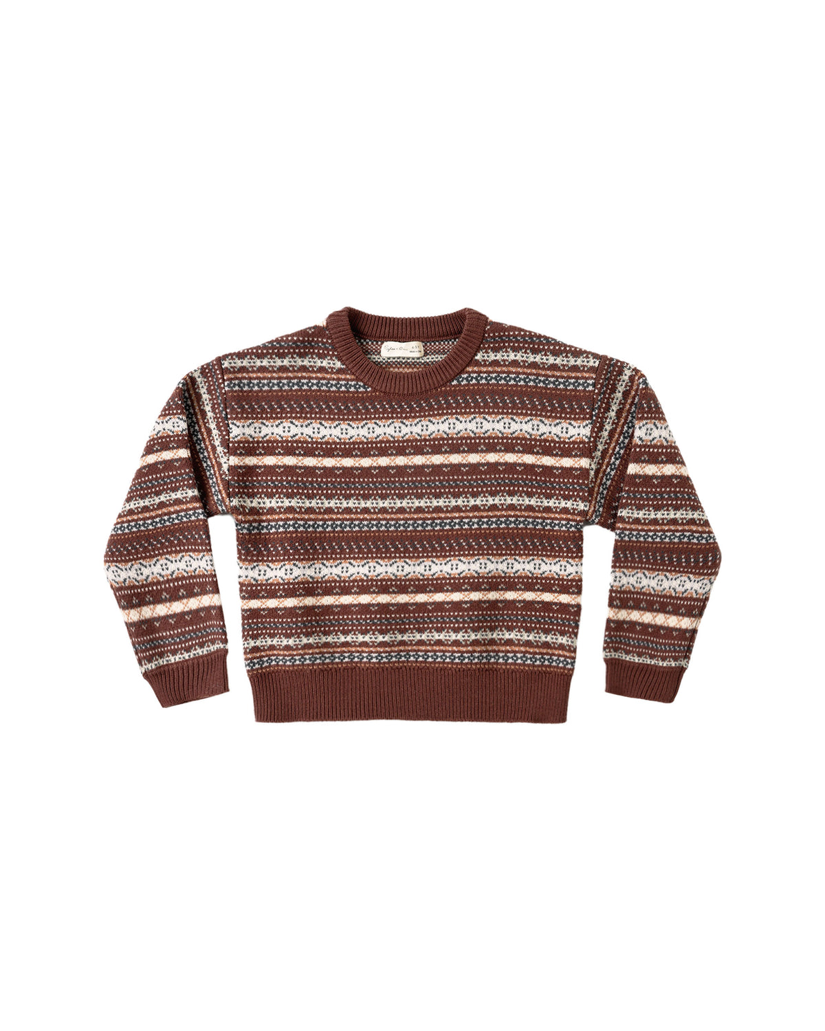 aspen sweater in mulberry multi stripe