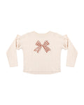 Ruffle Long Sleeve Tee with Bow