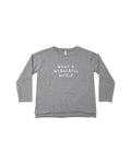 raw edge long sleeve tee in wonderful world
