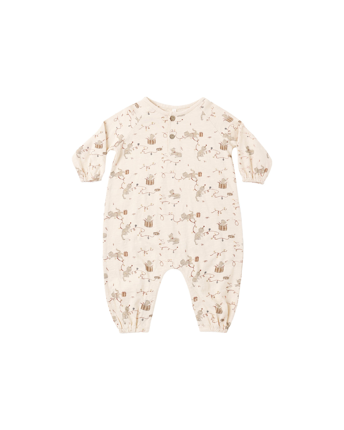 henley jumpsuit in kitties