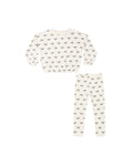 spongey knit set in evergreen bows