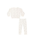spongey knit set in butterfly ditsy