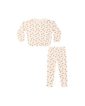 spongey knit set in ruby dots