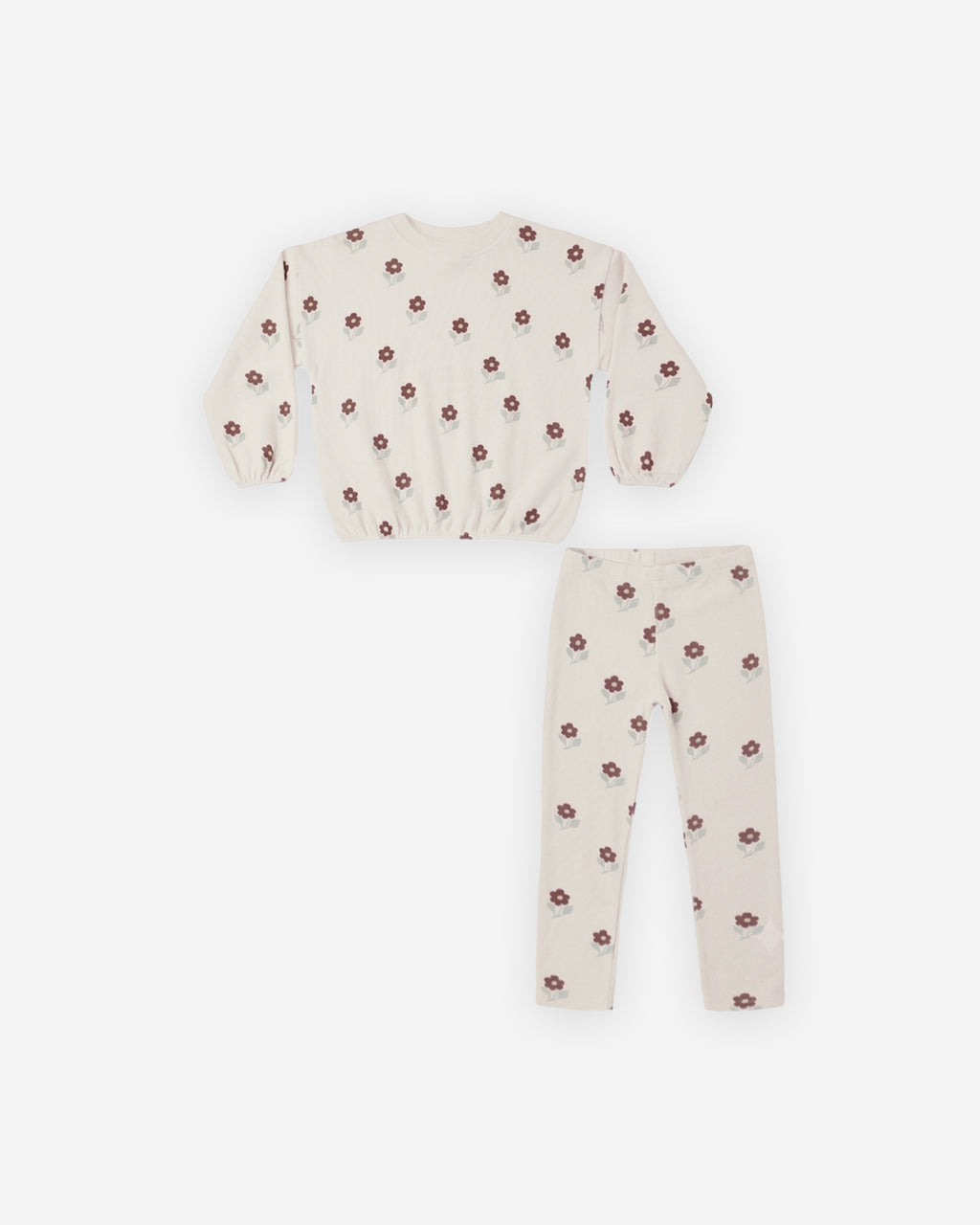 spongey knit set in petal daisy