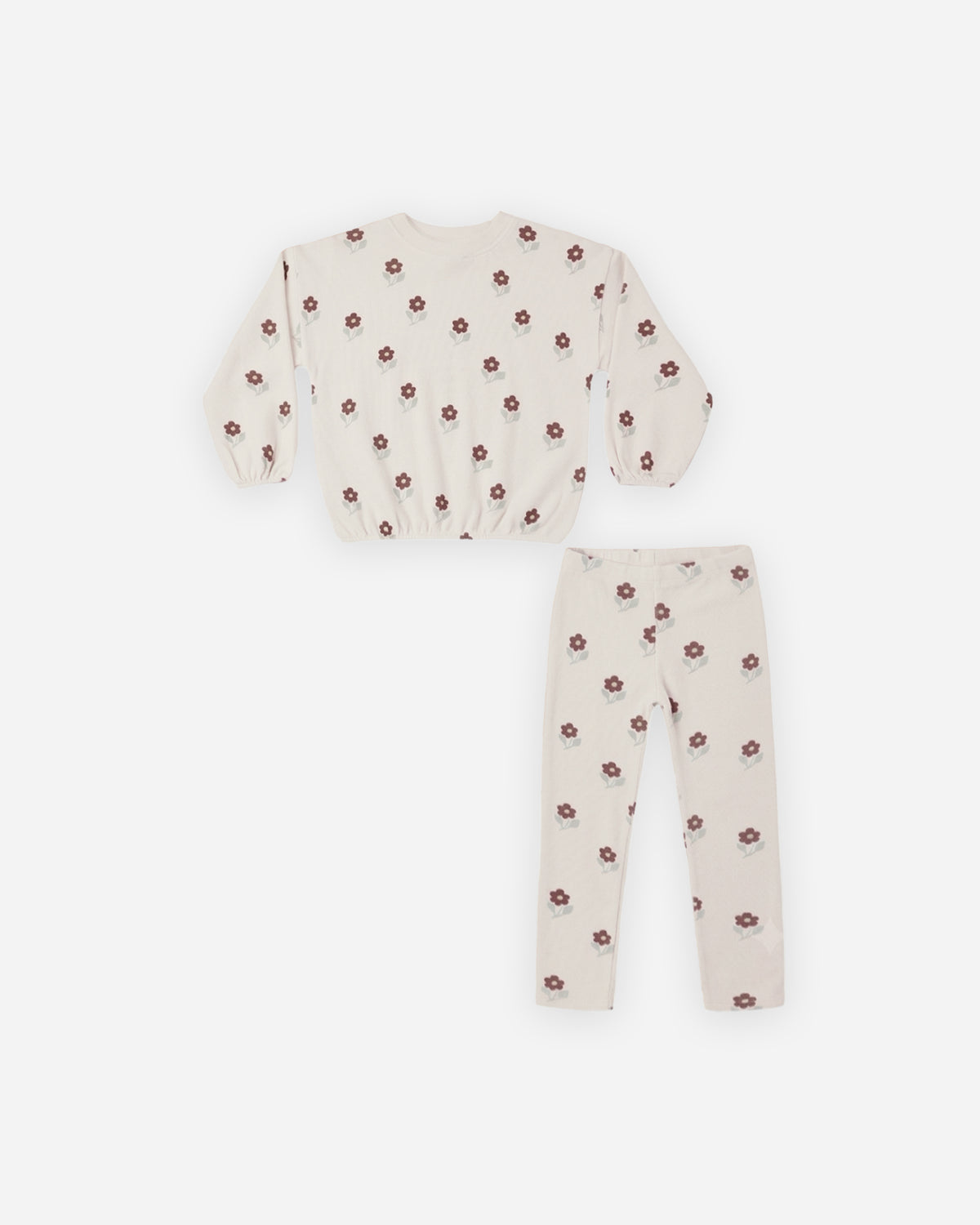 spongey knit set in petal daisy