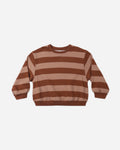 Oversized Sweatshirt in Brick Stripe