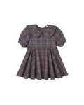 Camille dress in midnight plaid