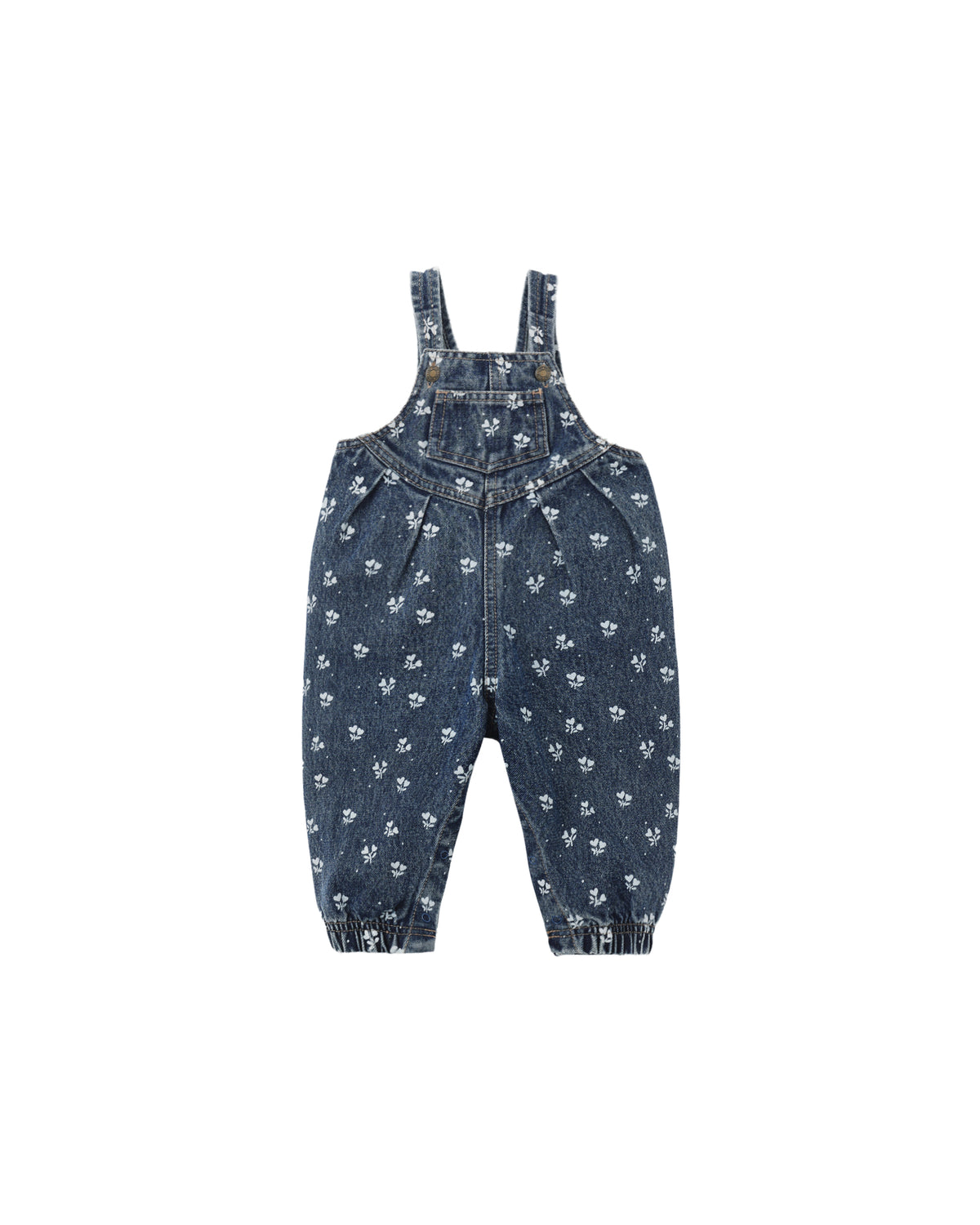 vintage overall in heart ditsy